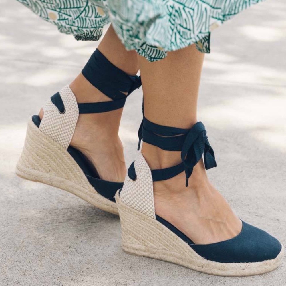 Soludos Wedge Lace-Up Espadrille Sandal